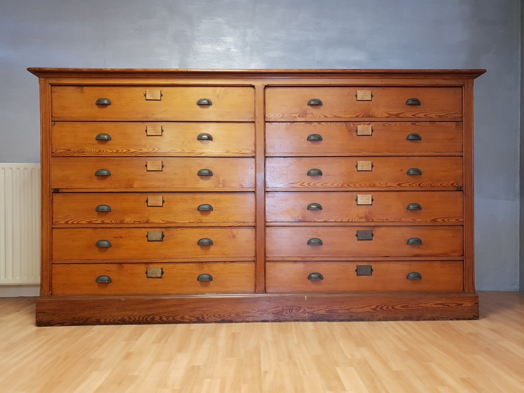 Unique Antique Industrial drawers Cabinet / University Lab Cabinet Circa 1900…